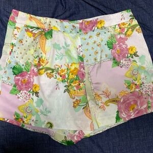 Fun summer floral patchwork shorts